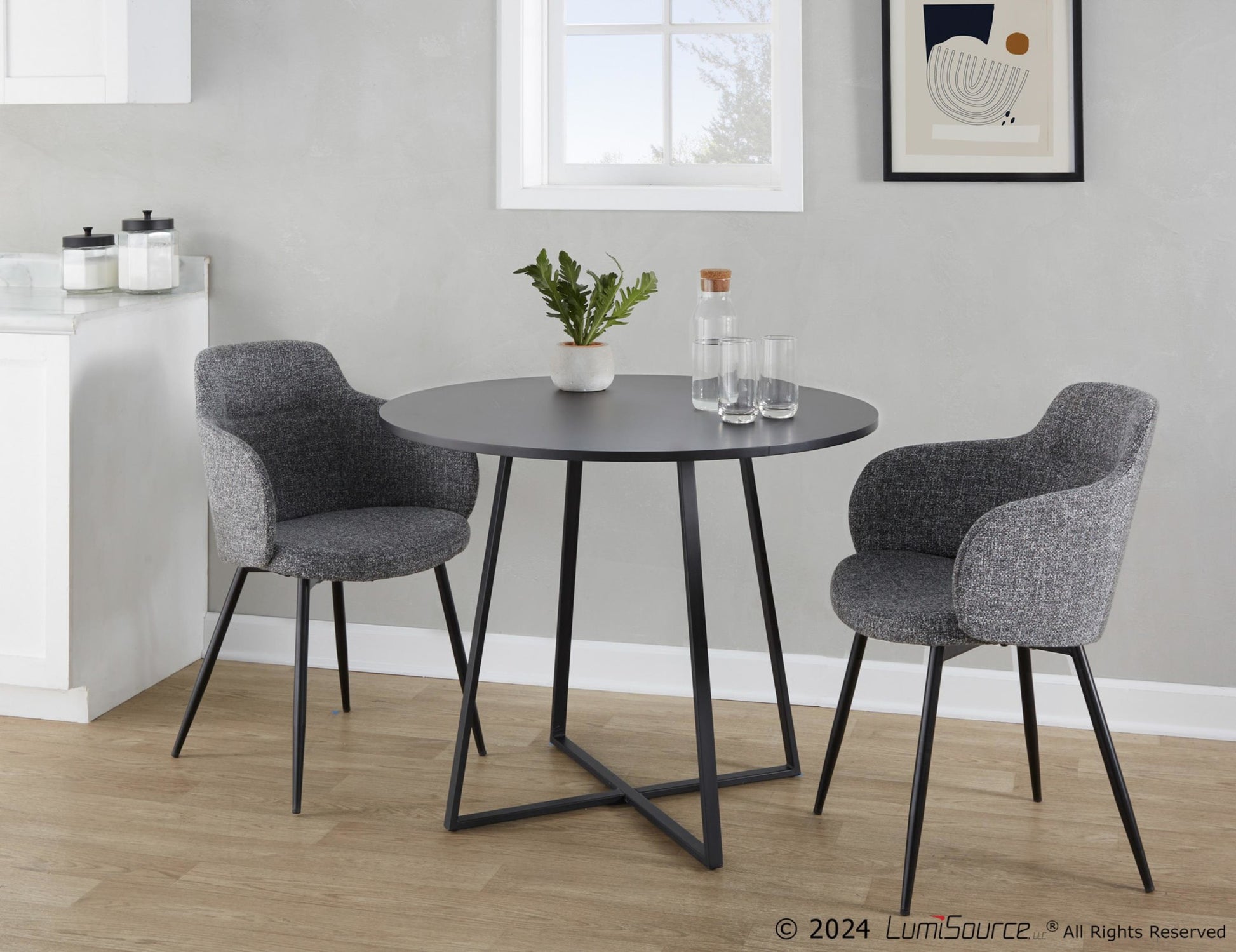 Cosmo Canary Dining Table By LumiSource - DT-CSMO-CNRYCSMO2 BKBK | Dining Tables | Modishstore - 2