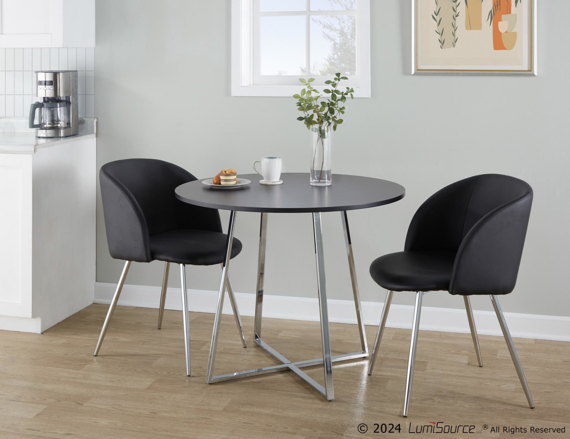 Cosmo Canary Dining Table By LumiSource - DT-CSMO-CNRYCSMO2 CHRBK | Dining Tables | Modishstore - 2