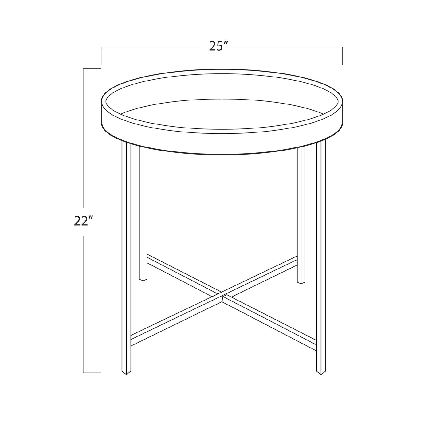 Derby Leather Tray Table (Blue) By Regina Andrew | Side Tables | Modishstore - 2