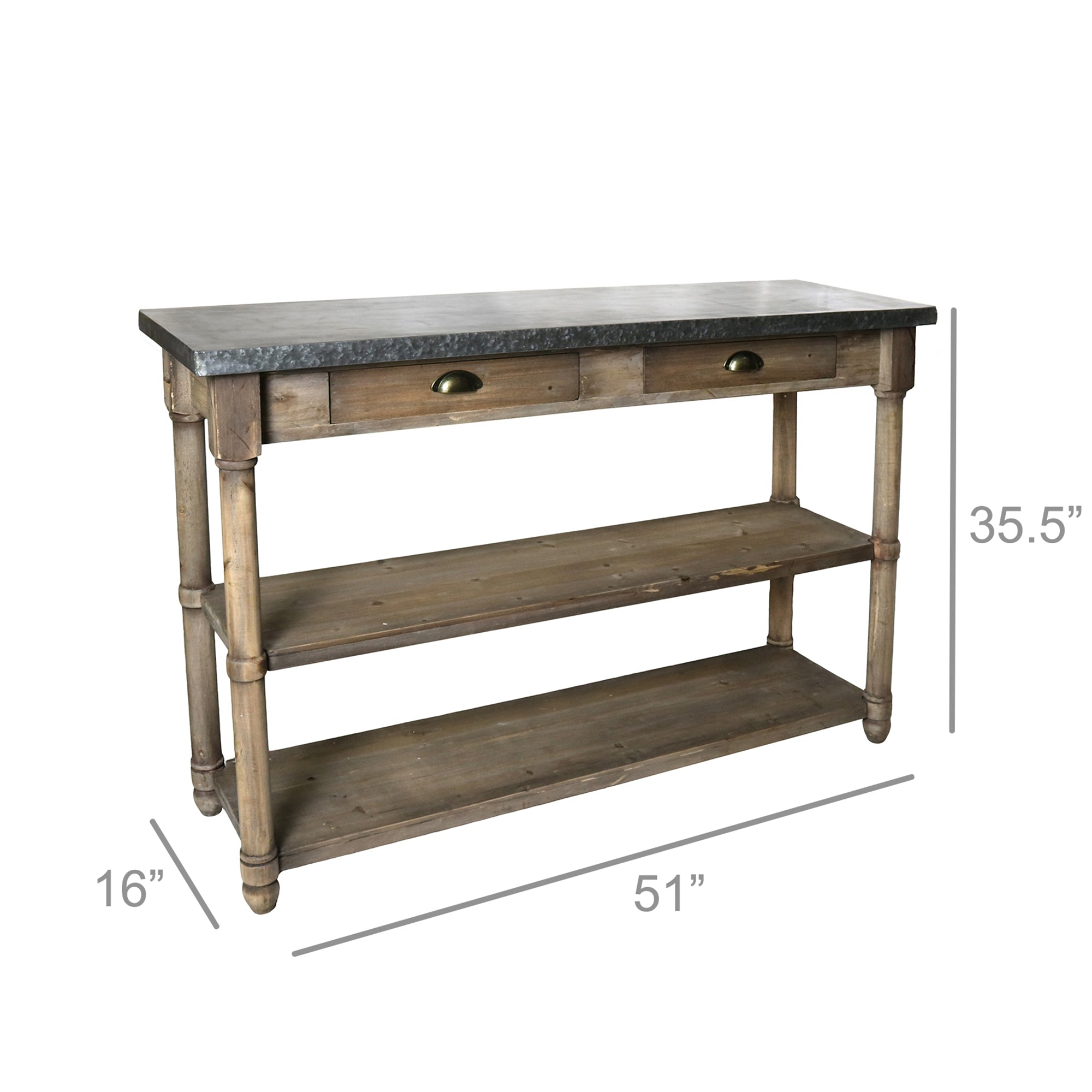 Henley Zinc Top Table by HomArt