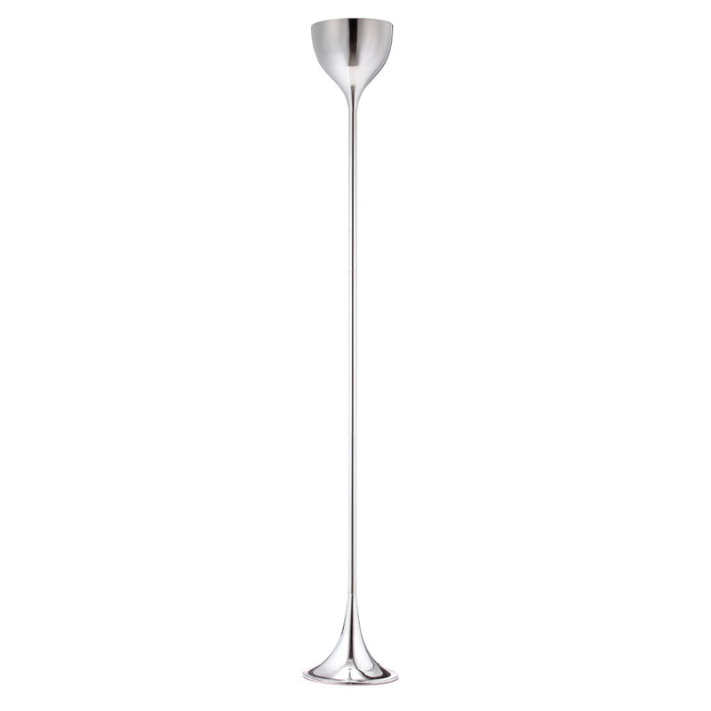 Steel Floor Lamp With Silver Steel Bell Shade By Homeroots | Floor Lamps | Modishstore - 1