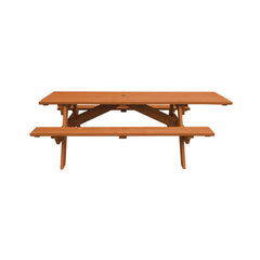 Cedar Chest Solid Wood Outdoor Picnic Table Umbrella Hole By Homeroots