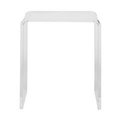 Clear Heavy Duty Plastic And Acrylic Square End Table By Homeroots