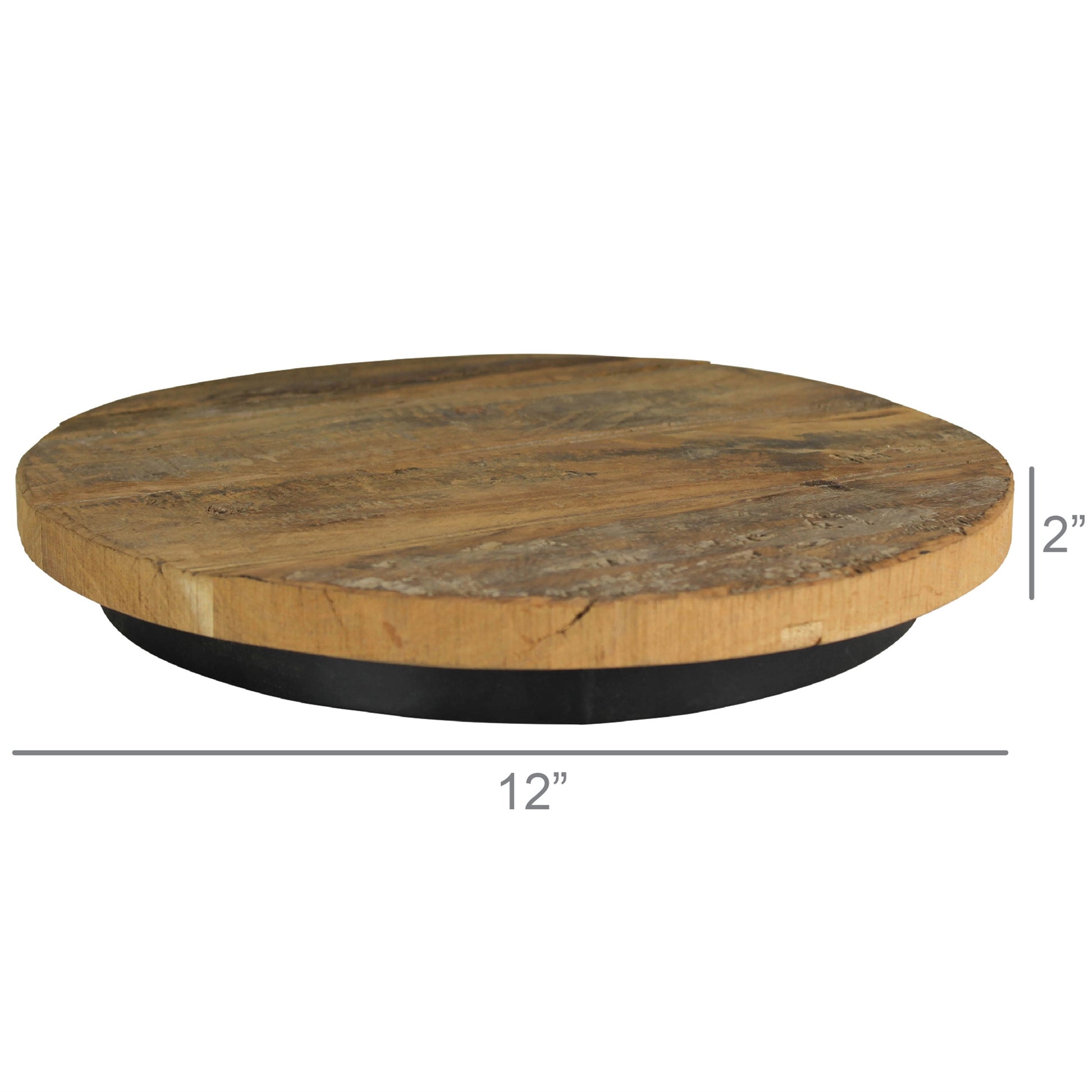 Newton Round Riser, ReclaiMedium Wood - Small Set Of 4 By HomArt | Ornaments | Modishstore - 2