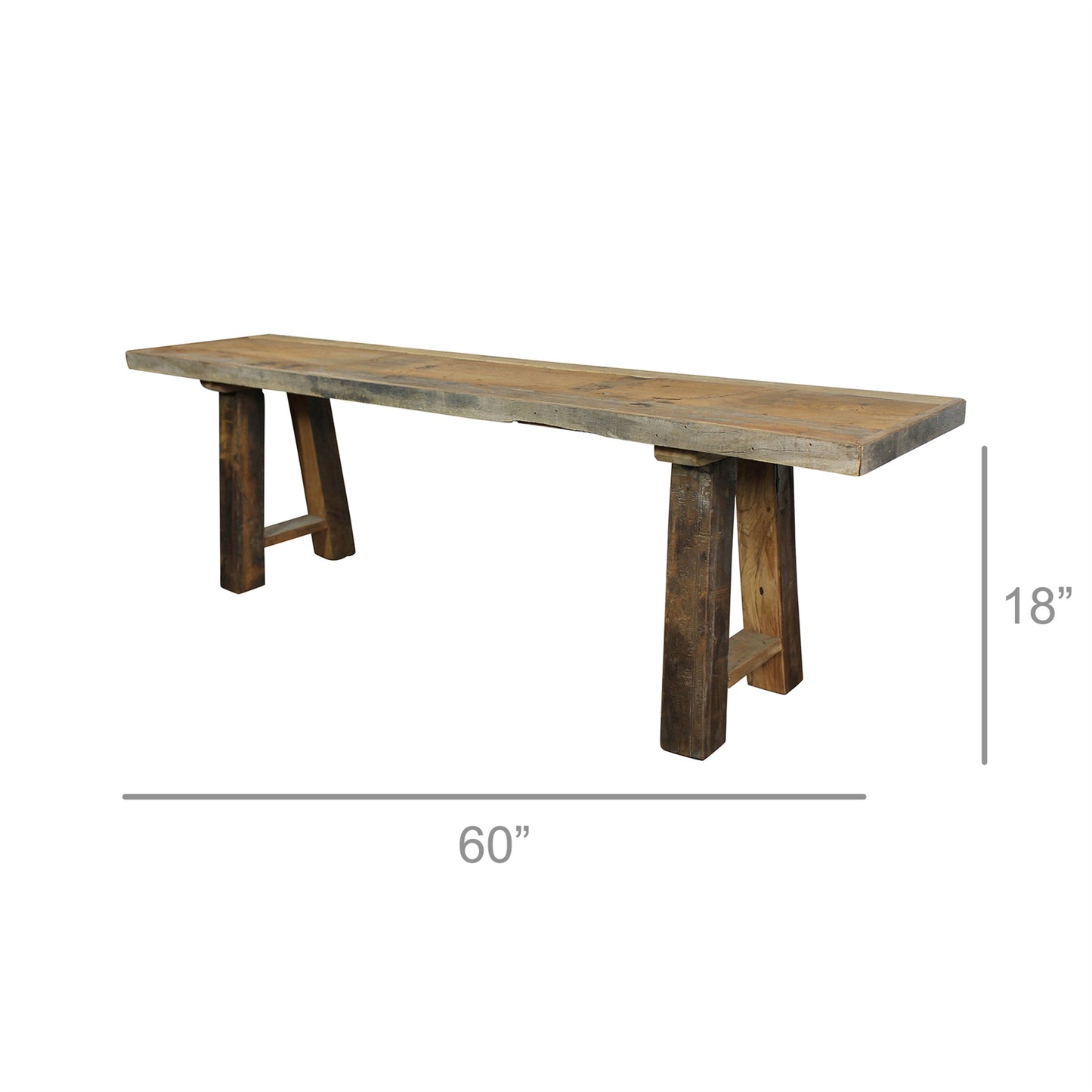 Davis Bench, Reclaimed Wood By HomArt | Benches | Modishstore - 3