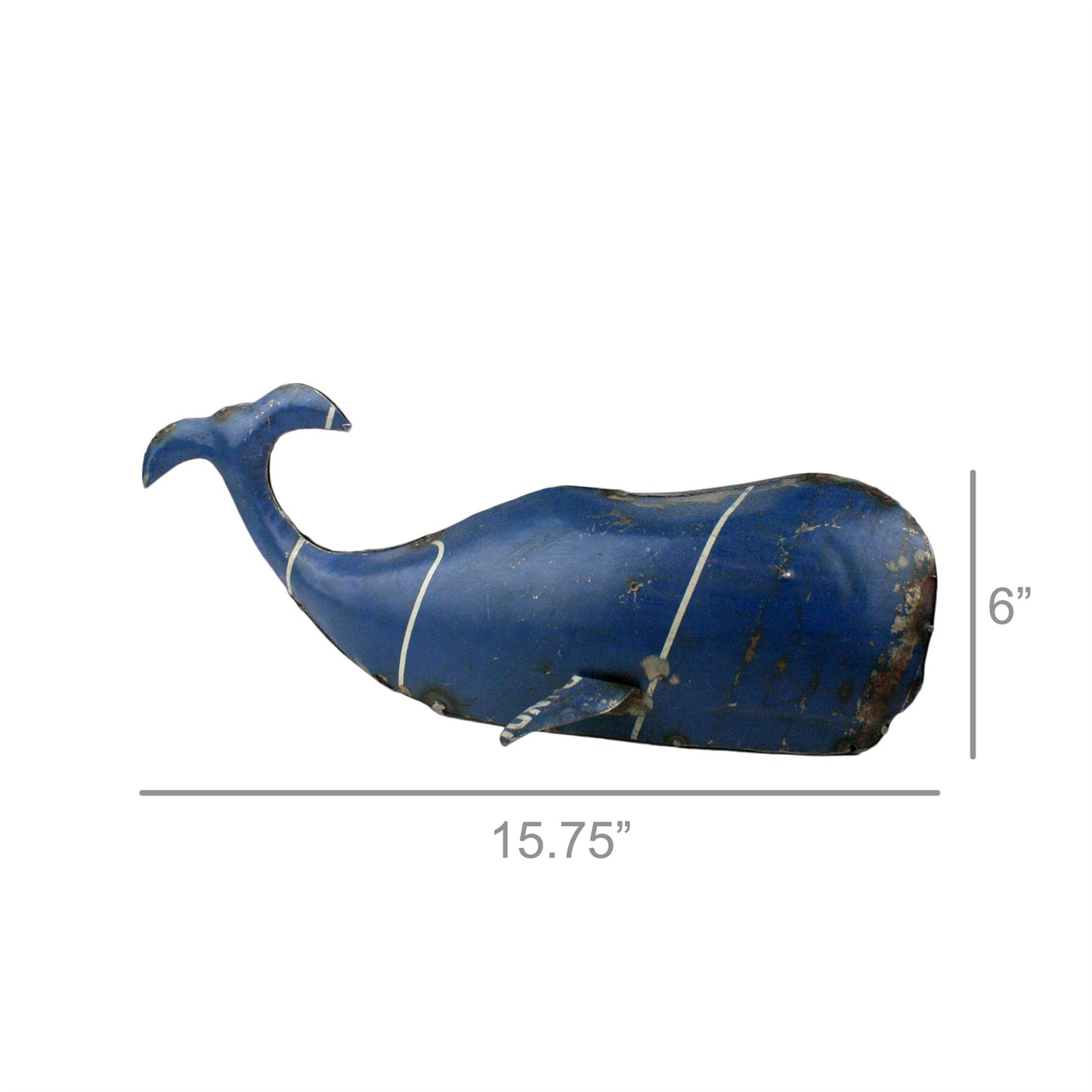 ReclaiMedium Metal Whale Set Of 4 By HomArt | Ornaments | Modishstore - 3