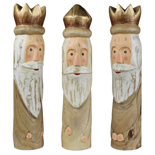 Wood Kings, Set of 3 By HomArt | Figurines | Modishstore - 1