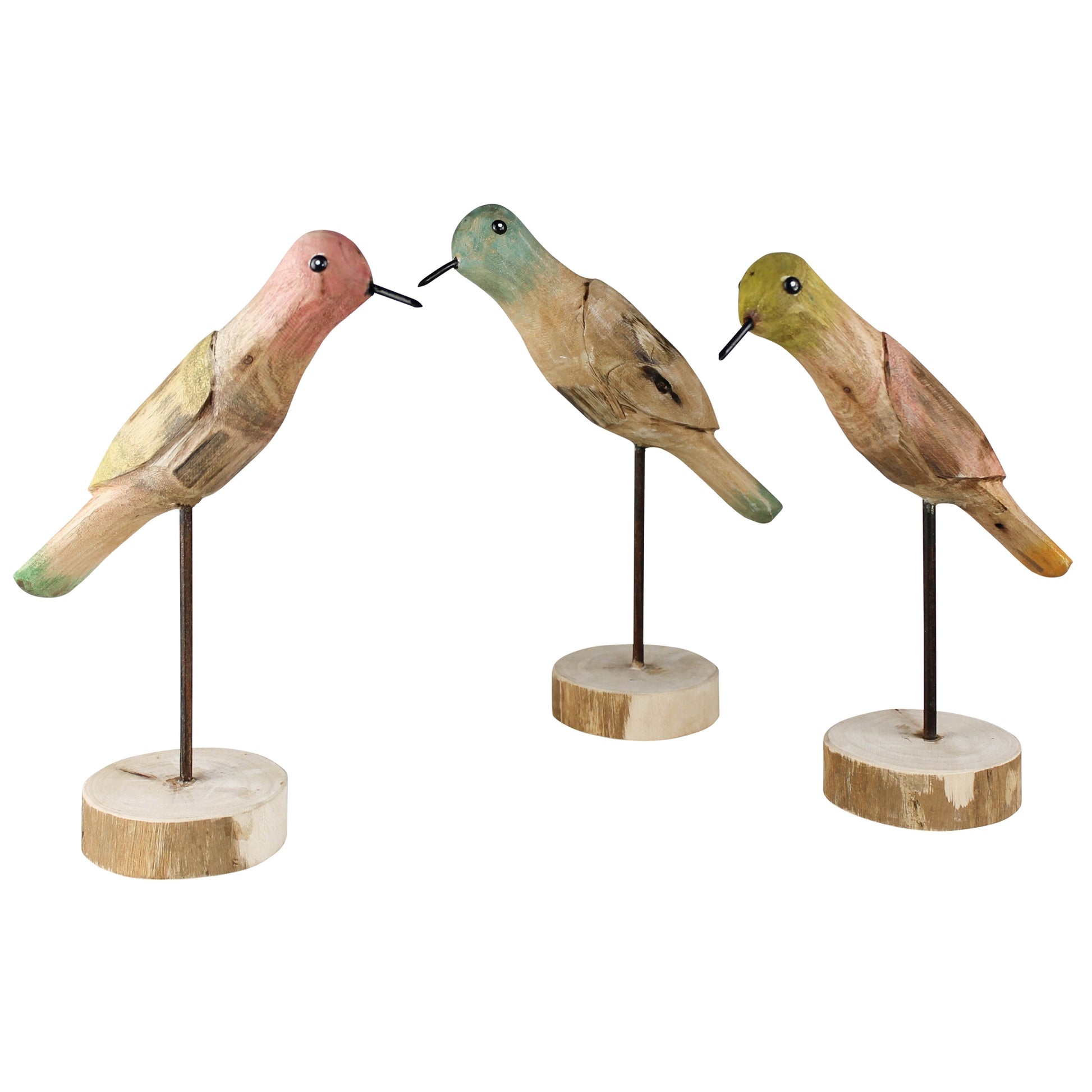 Wood Parakeets, Set/3 By HomArt | Ornaments | Modishstore - 4