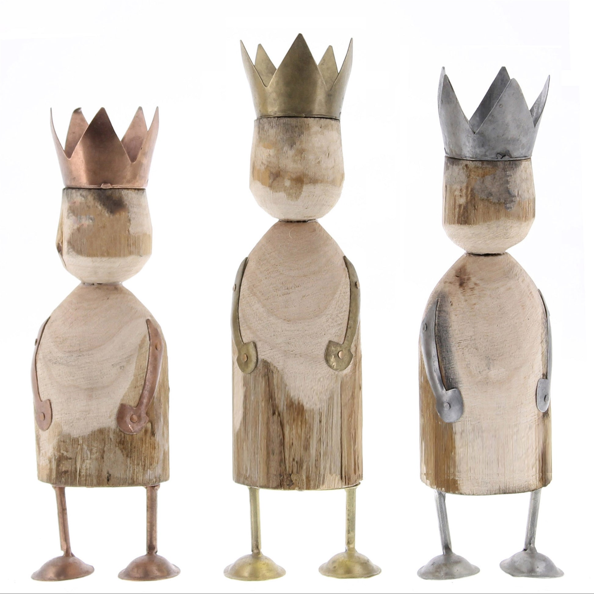 Wise Men, Wood & Metal - Set of 6 By HomArt | Figurines | Modishstore - 2