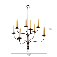 Cambridge Chandelier - Taper - Black By HomArt