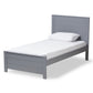 Baxton Studio Catalina Modern Classic Mission Style Grey-Finished Wood Twin Platform Bed | Beds | Modishstore - 2