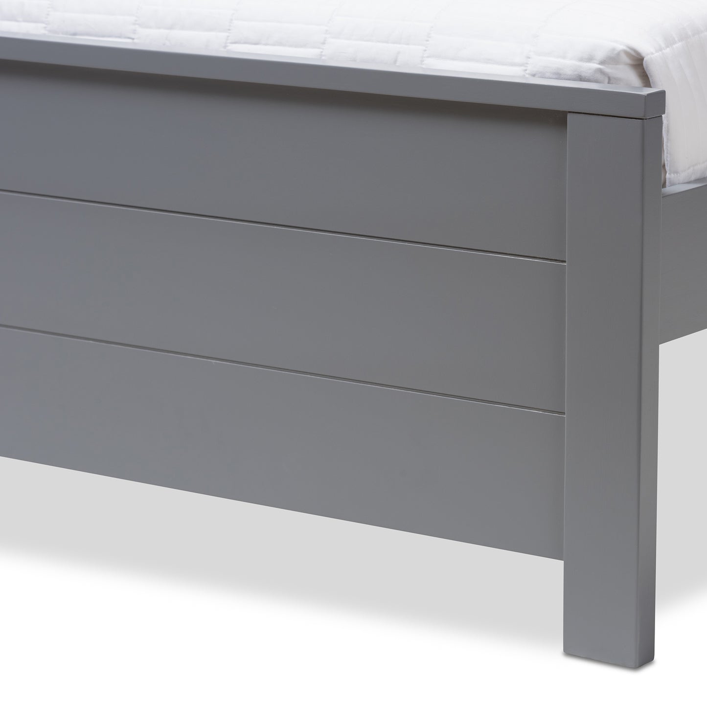 Baxton Studio Catalina Modern Classic Mission Style Grey-Finished Wood Twin Platform Bed | Beds | Modishstore - 6