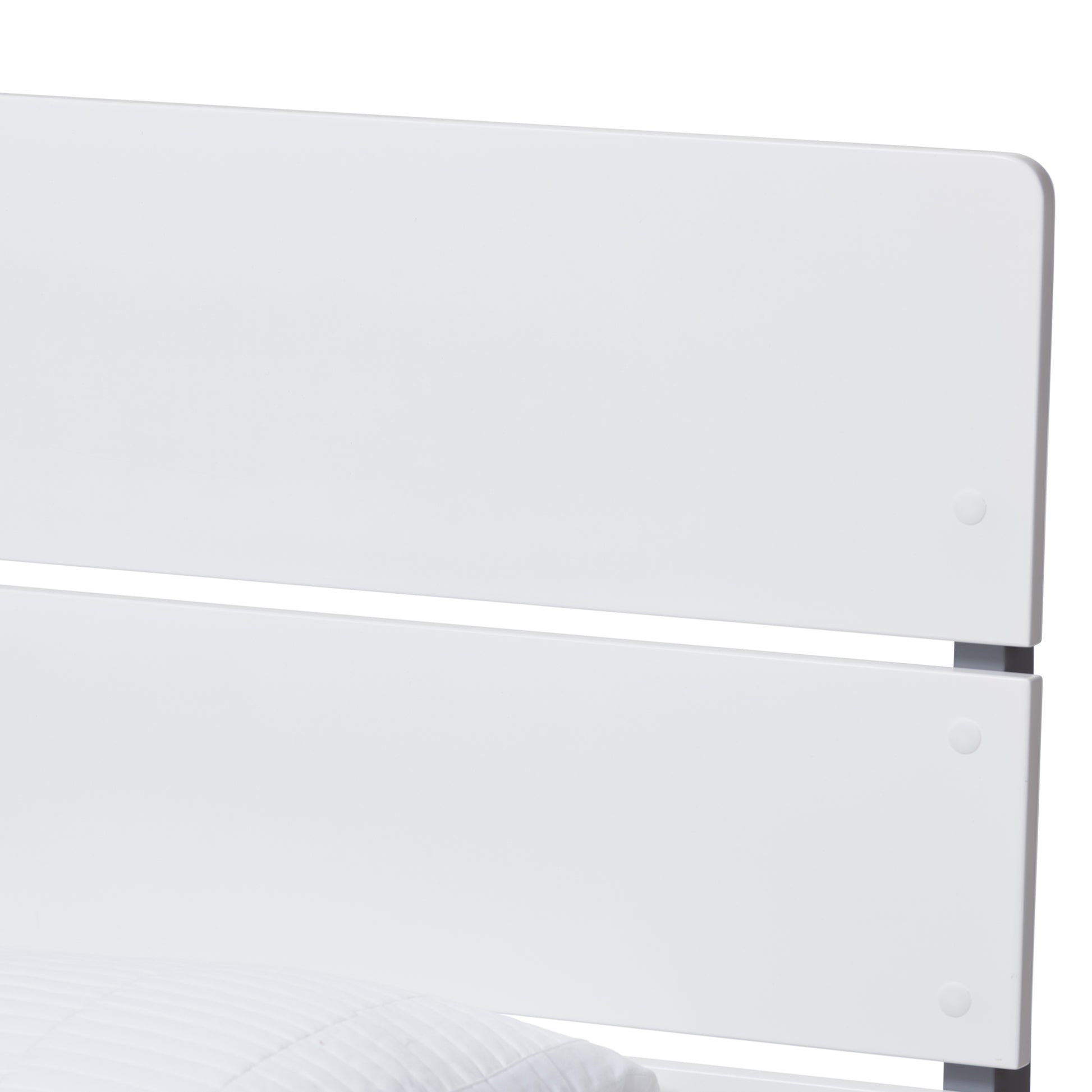 Baxton Studio Nereida Modern Classic Mission Style White and Dark Grey-Finished Wood Twin Platform Bed | Beds | Modishstore - 5