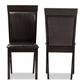 Baxton Studio Thea Modern and Contemporary Dark Brown Faux Leather Upholstered Dining Chair (Set of 2) | Dining Chairs | Modishstore - 3