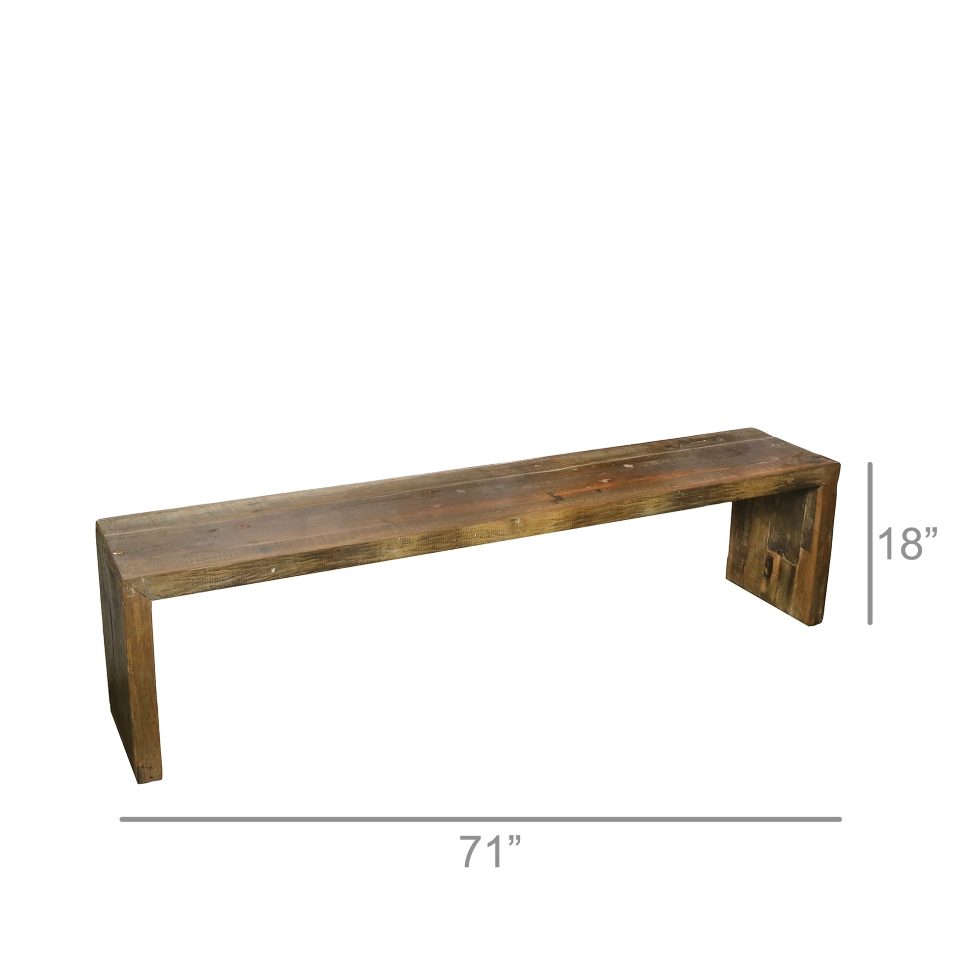 Arcadia Plank Bench By HomArt | Benches | Modishstore - 4