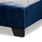 Baxton Studio Candace Luxe and Glamour Navy Velvet Upholstered Full Size Bed | Beds | Modishstore - 6