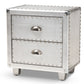 Baxton Studio Davet French Industrial Silver Metal 2-Drawer End Table | Cabinets | Modishstore - 4