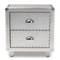 Baxton Studio Davet French Industrial Silver Metal 2-Drawer End Table | Cabinets | Modishstore - 6