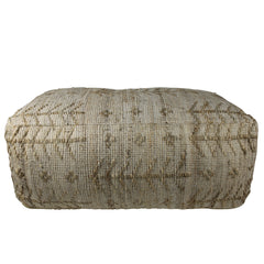 Malika Pouf, Hemp, Natural By HomArt