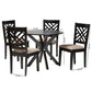 Baxton Studio Norah Modern Sand Fabric and Dark Brown Finished Wood 5-Piece Dining Set | Dining Sets | Modishstore - 10