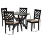 Baxton Studio Edona Modern Sand Fabric and Walnut Brown Finished Wood 5-Piece Dining Set | Dining Sets | Modishstore - 10