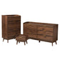 Baxton Studio Lena Mid-Century Modern Walnut Brown Finished Wood 3-Piece Storage Set | Beds | Modishstore - 2