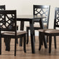 Baxton Studio Thea Modern Beige Fabric and Dark Brown Finished Wood 5-Piece Dining Set | Dining Sets | Modishstore - 2