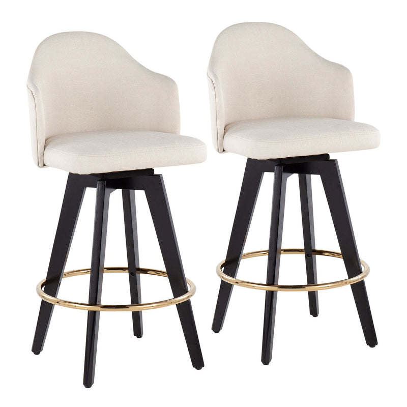 Ahoy 26" Counter Stool - Set of 2 By LumiSource - B26-AHOYUP2-SWVG BKCHAR2 | Counter Stools | Modishstore - 7