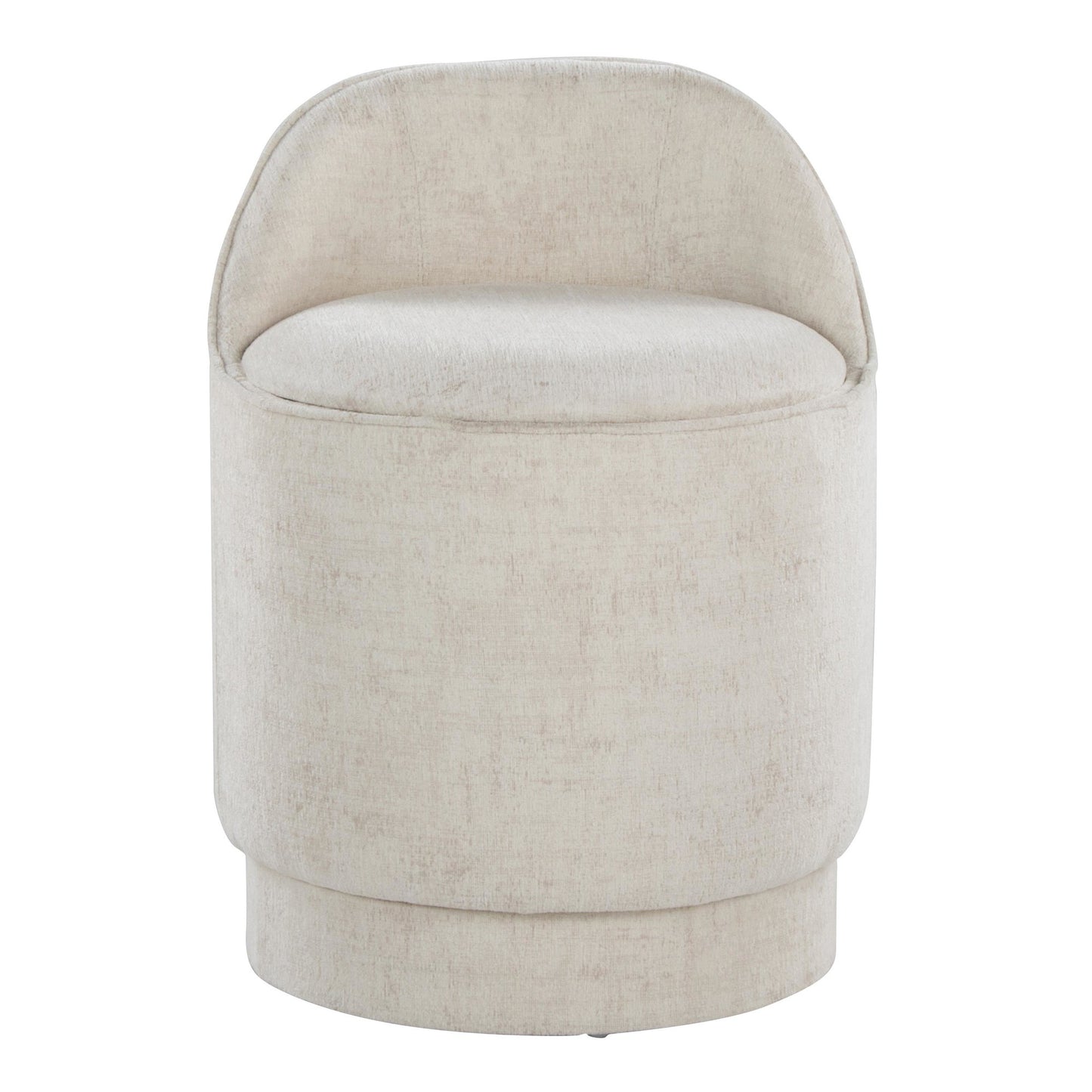 Marla Upholstered Vanity Stool By LumiSource - B18-MARLAUP CR | Stools | Modishstore - 9