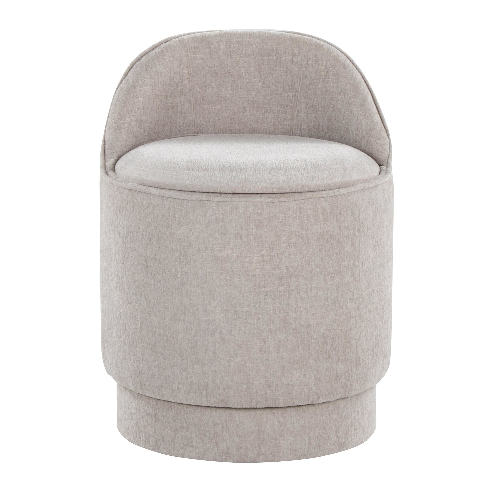 Marla Upholstered Vanity Stool By LumiSource - B18-MARLAUP CR | Stools | Modishstore - 19