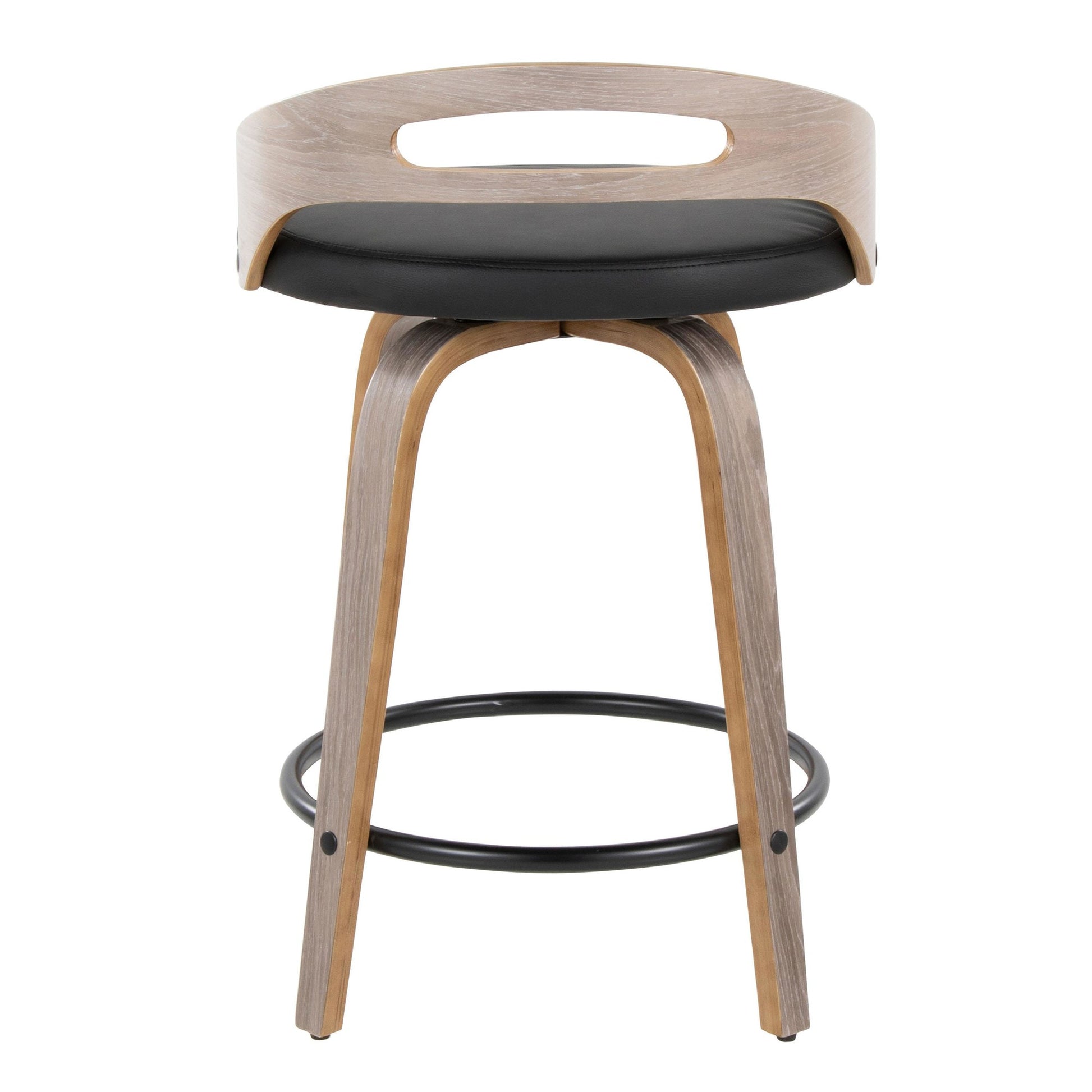 Cassis 24" Fixed-Height Counter Stool - Set of 2 By LumiSource - B24-CASSISPU-GRTZQ2 LGYLGYBK2 | Counter Stools | Modishstore - 10