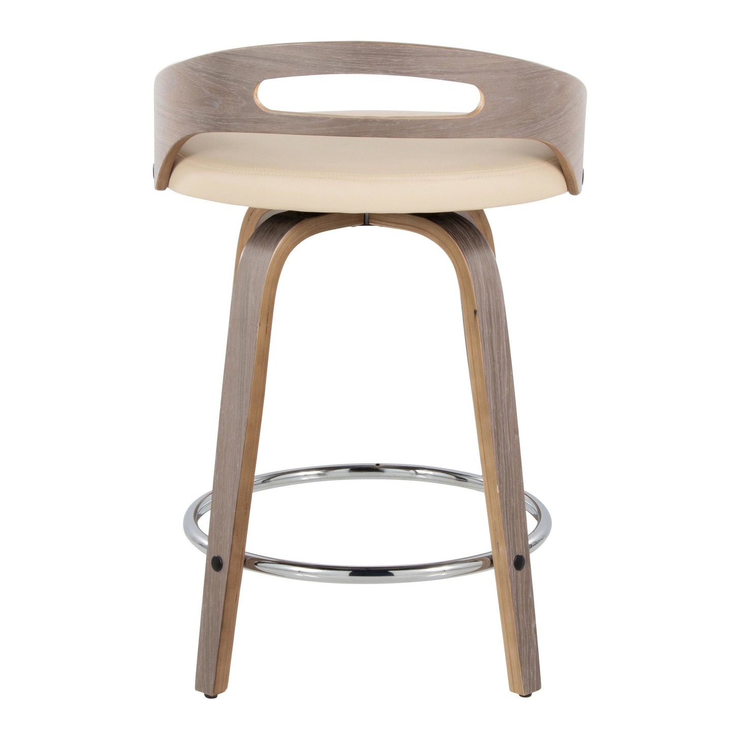 Cassis 24" Fixed-Height Counter Stool - Set of 2 By LumiSource - B24-CASSISPU-GRTZQ2 LGYLGYBK2 | Counter Stools | Modishstore - 20