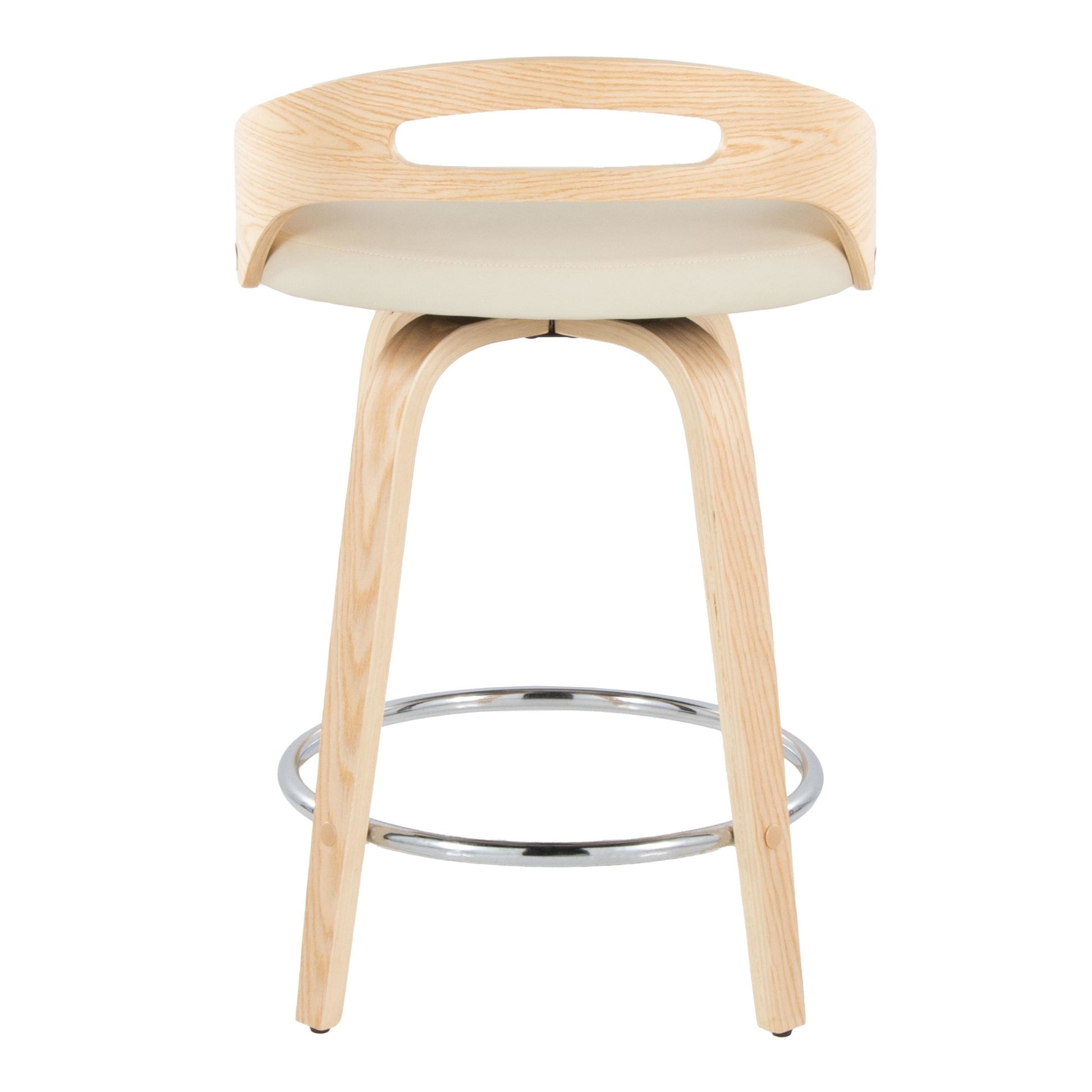 Cassis 24" Fixed-Height Counter Stool - Set of 2 By LumiSource - B24-CASSISPU-GRTZQ2 LGYLGYBK2 | Counter Stools | Modishstore - 30