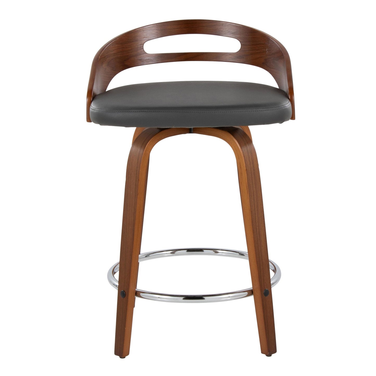 Cassis 24" Fixed-Height Counter Stool - Set of 2 By LumiSource - B24-CASSISPU-GRTZQ2 LGYLGYBK2 | Counter Stools | Modishstore - 49