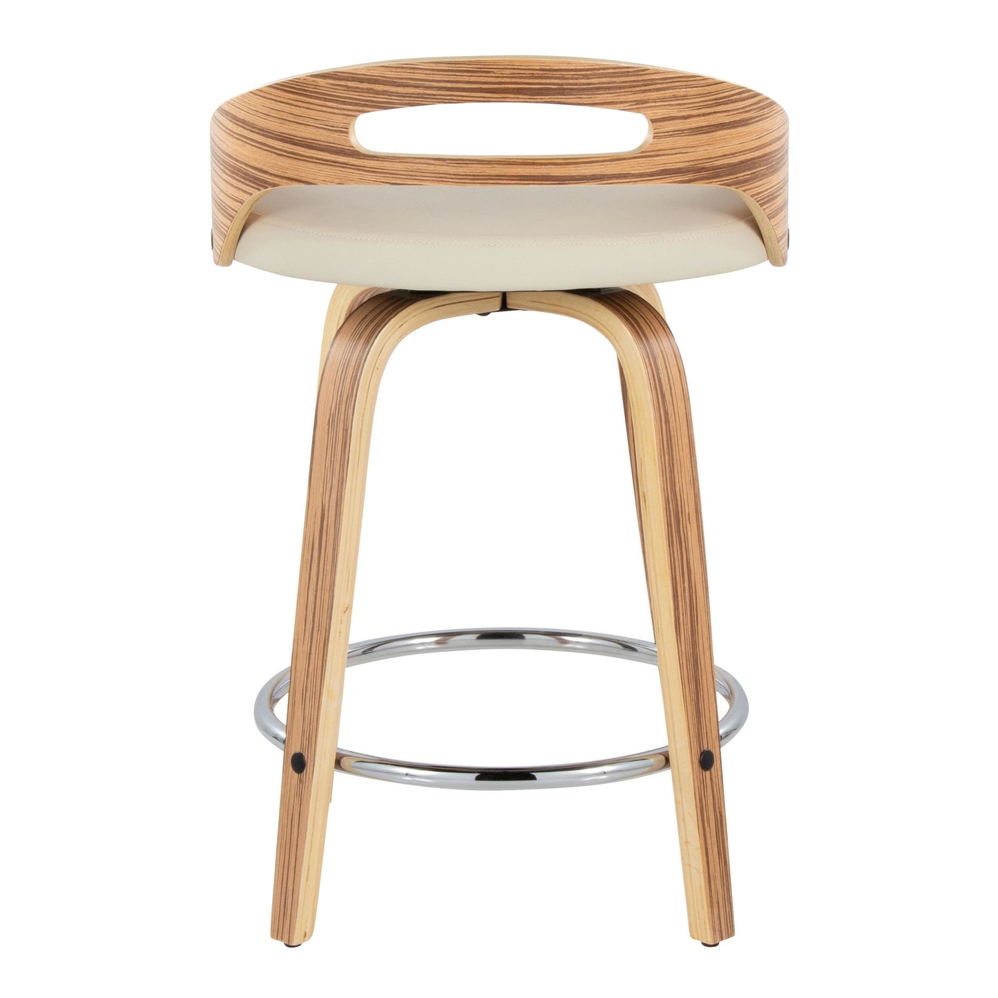 Cassis 24" Fixed-Height Counter Stool - Set of 2 By LumiSource - B24-CASSISPU-GRTZQ2 LGYLGYBK2 | Counter Stools | Modishstore - 60