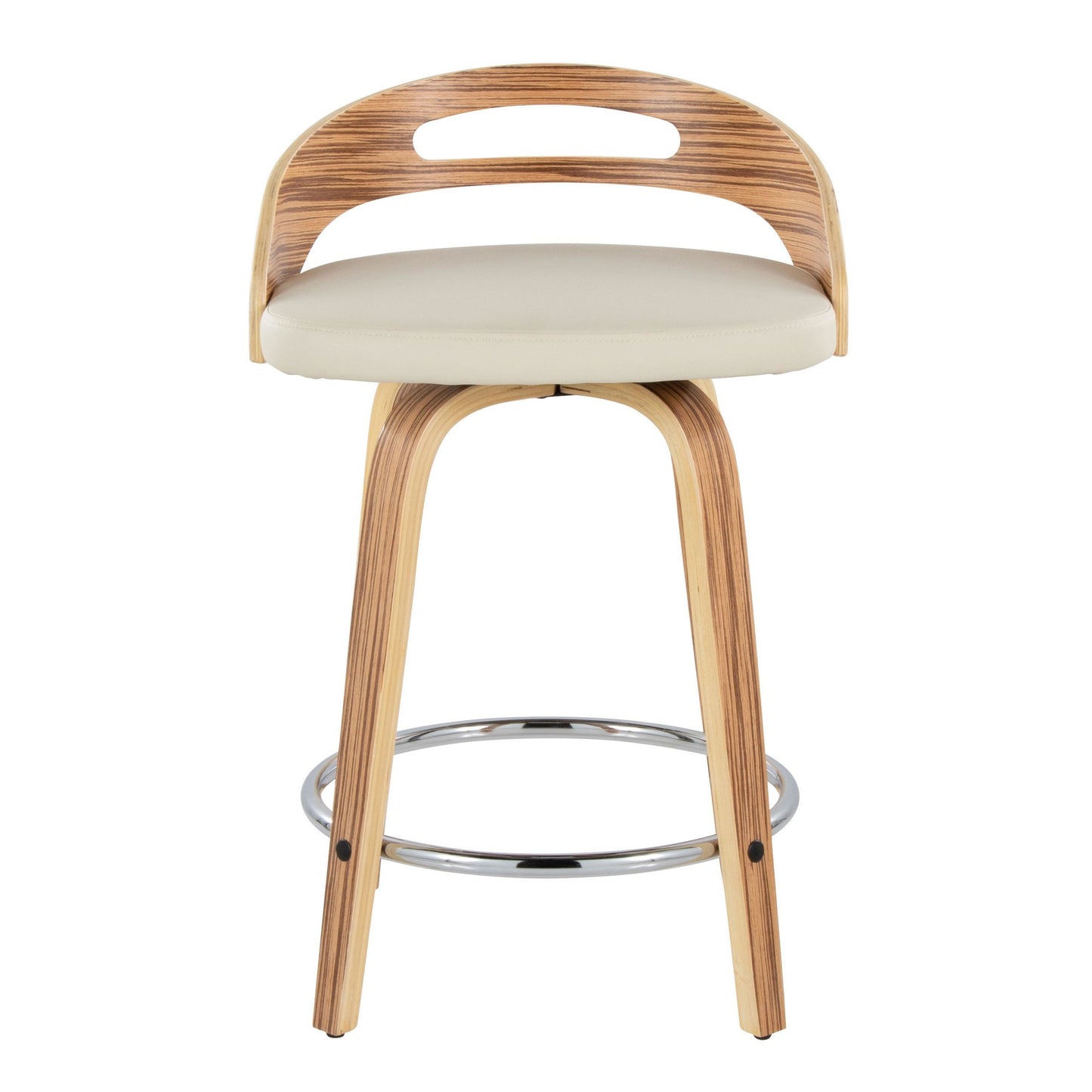 Cassis 24" Fixed-Height Counter Stool - Set of 2 By LumiSource - B24-CASSISPU-GRTZQ2 LGYLGYBK2 | Counter Stools | Modishstore - 59