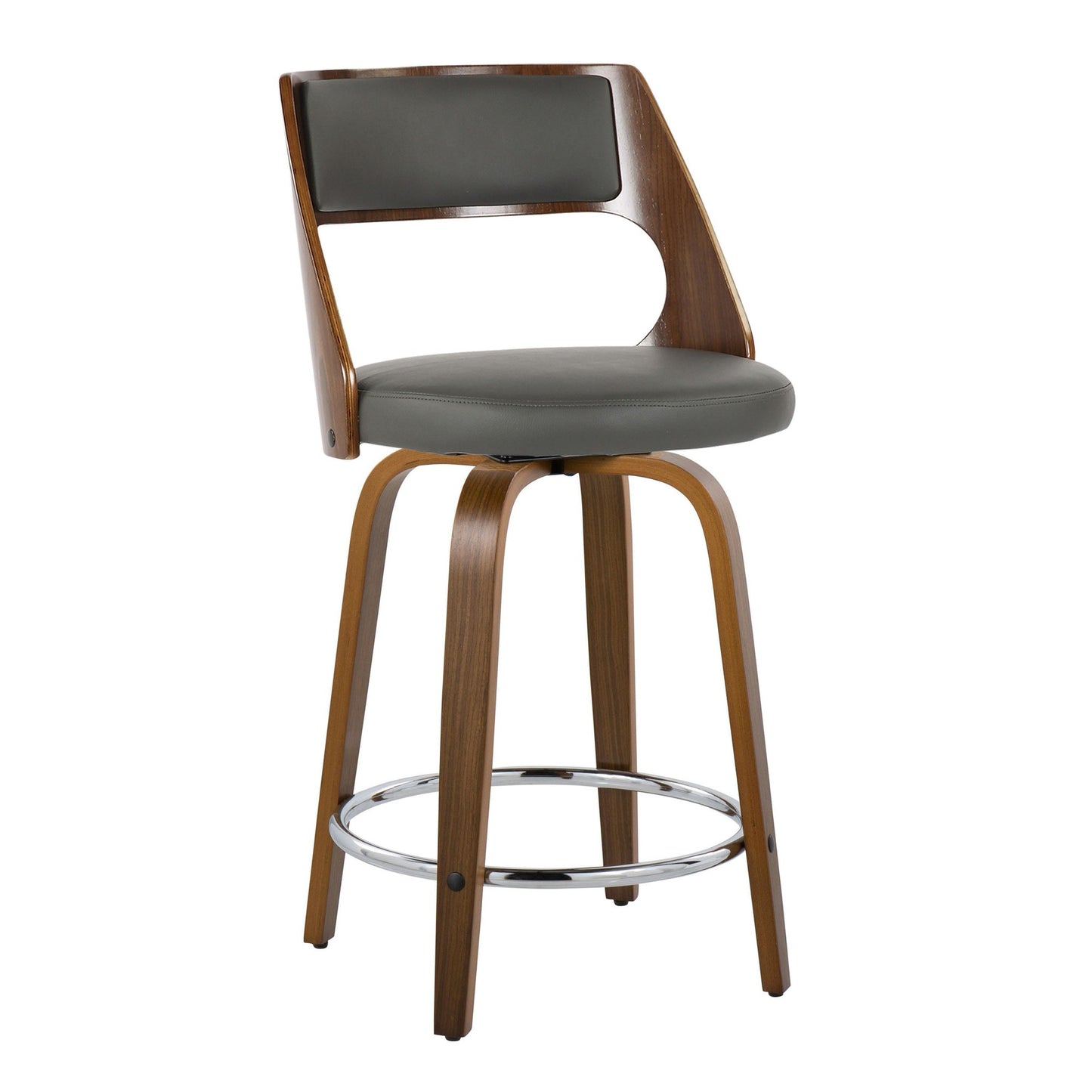 Cecina 24" Fixed-Height Counter Stool - Set of 2 By LumiSource - B24-CECINAPU-GRTZR2 WLWLGY2 | Counter Stools | Modishstore - 6