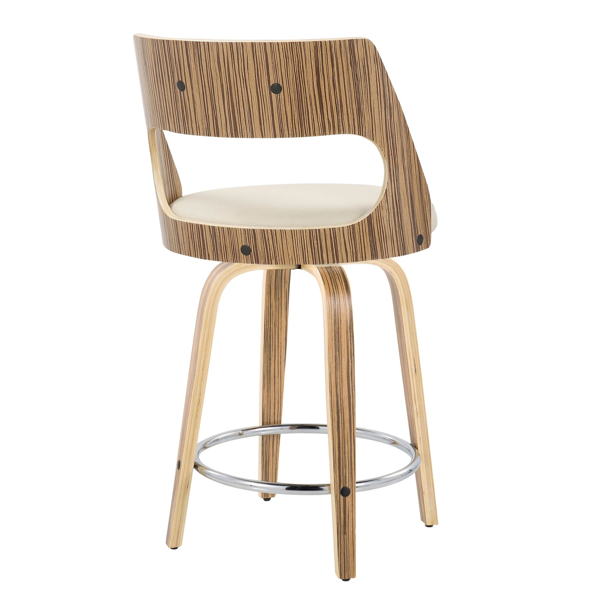 Cecina 24" Fixed-Height Counter Stool - Set of 2 By LumiSource - B24-CECINAPU-GRTZR2 WLWLGY2 | Counter Stools | Modishstore - 18