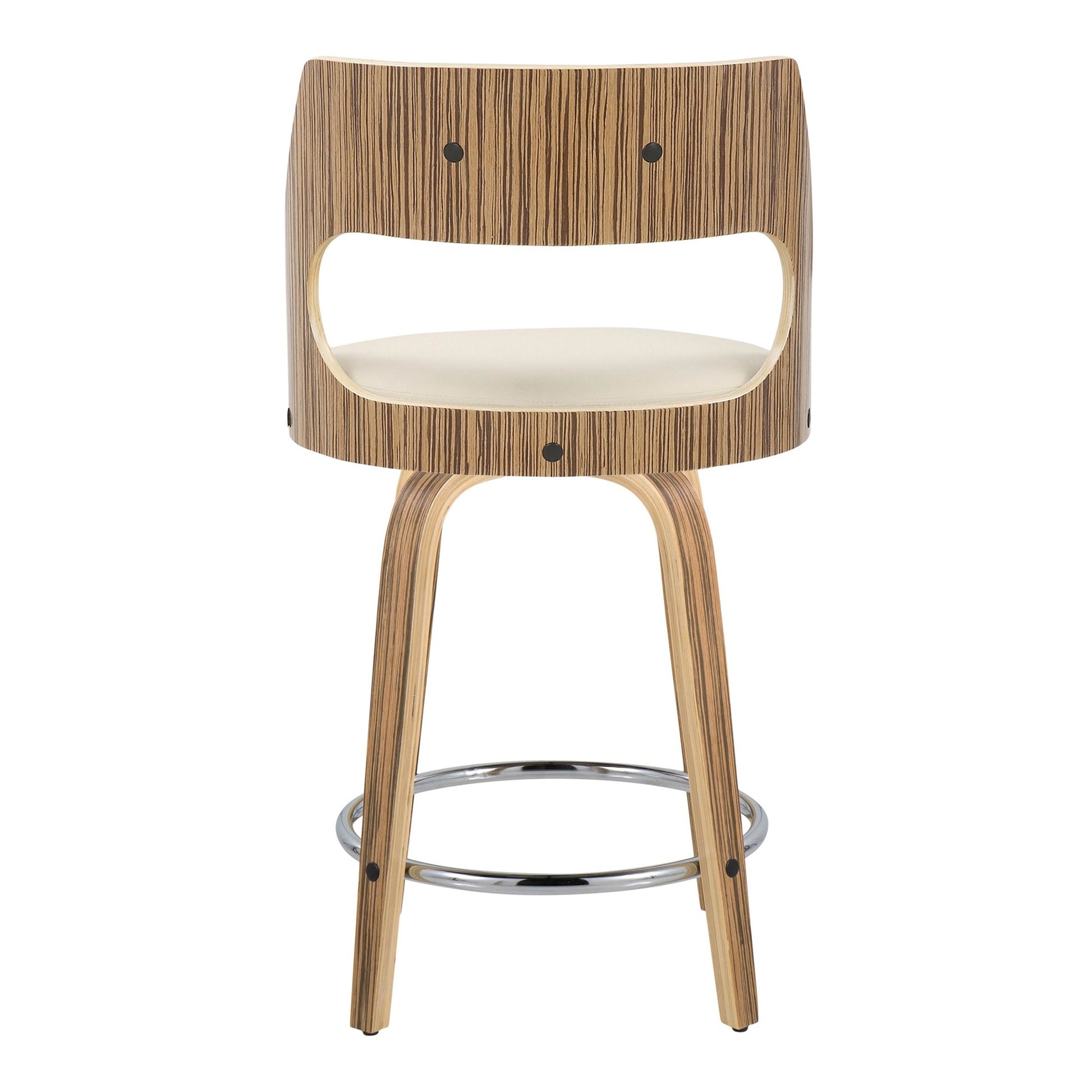 Cecina 24" Fixed-Height Counter Stool - Set of 2 By LumiSource - B24-CECINAPU-GRTZR2 WLWLGY2 | Counter Stools | Modishstore - 20