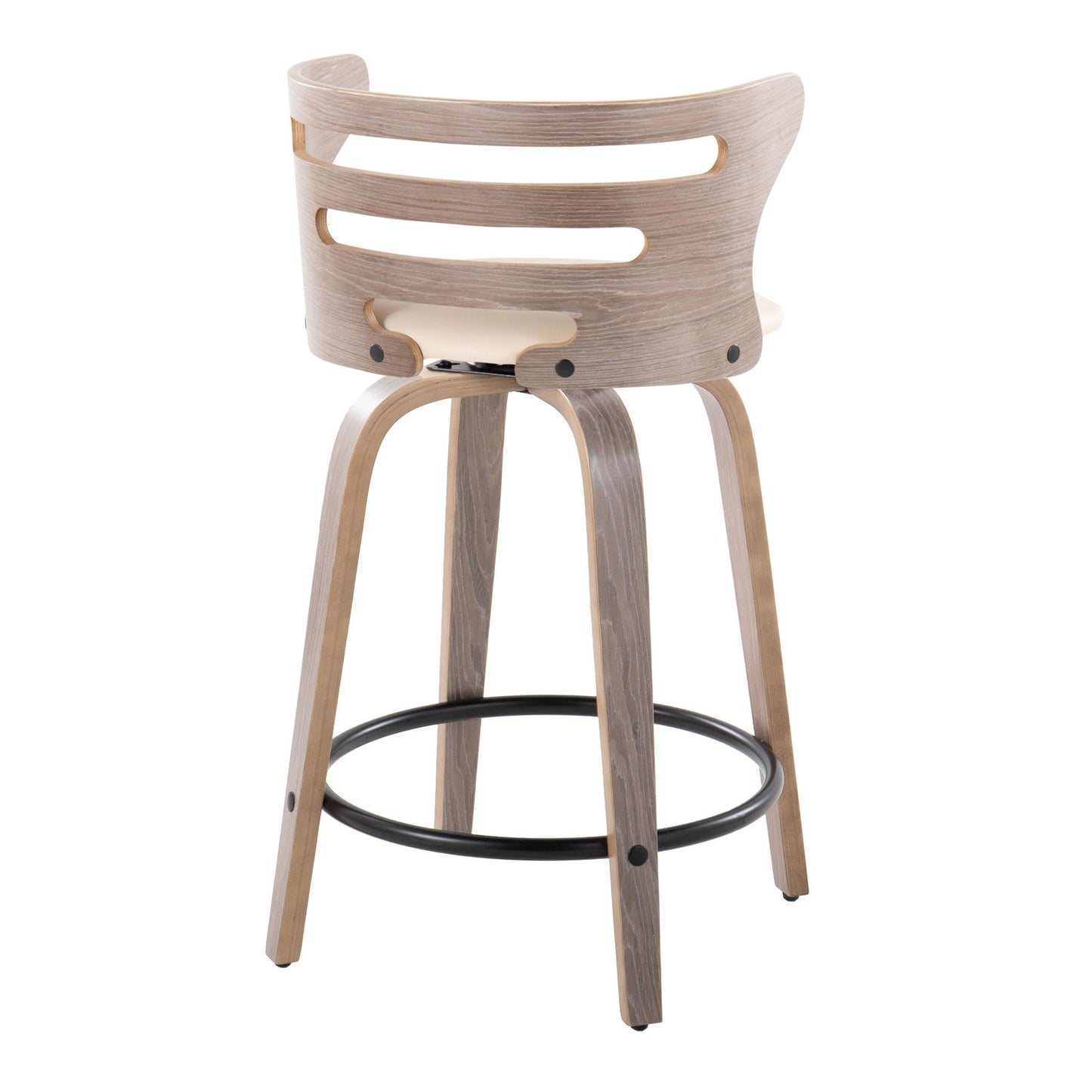 Cosini 24" Fixed-Height Counter Stool - Set of 2 By LumiSource - B24-COSIPU-GRTZQ2 LGYLGYBK2 | Counter Stools | Modishstore - 18