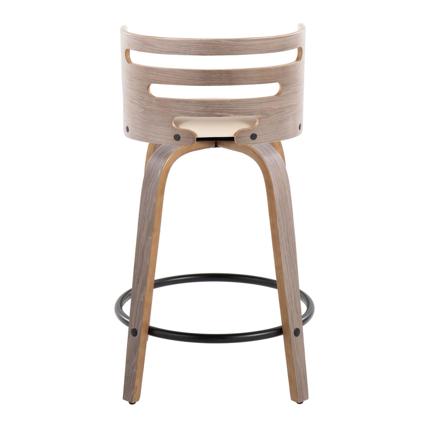 Cosini 24" Fixed-Height Counter Stool - Set of 2 By LumiSource - B24-COSIPU-GRTZQ2 LGYLGYBK2 | Counter Stools | Modishstore - 20