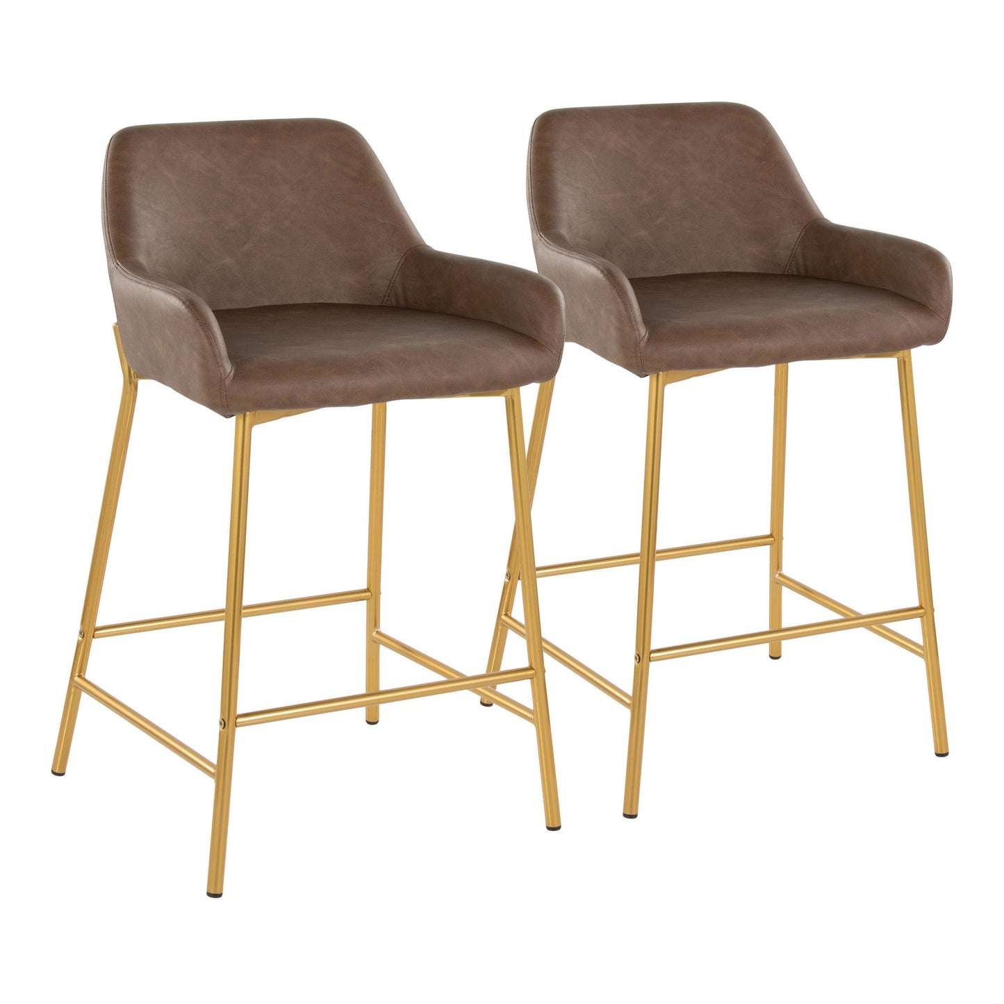 Daniella 24" Fixed-Height Counter Stool - Set of 2 By LumiSource - B24-DNLAPU2 AUE2 | Counter Stools | Modishstore - 4