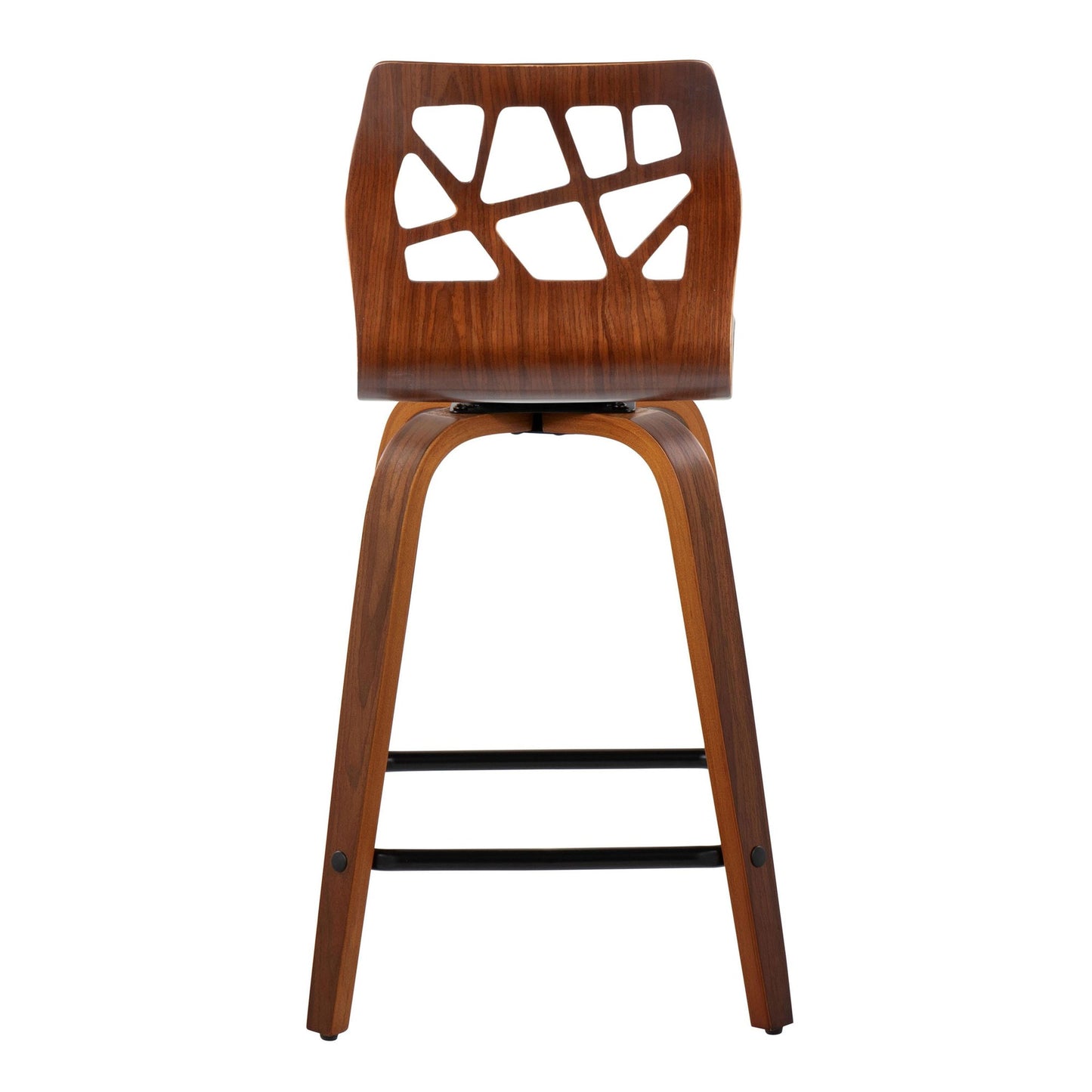 Folia 24" Fixed-Height Barstool - Set of 2 By LumiSource - B24-FOLIAFB-GRTZQ2 LGYLGYLGY2 | Bar Stools | Modishstore - 21