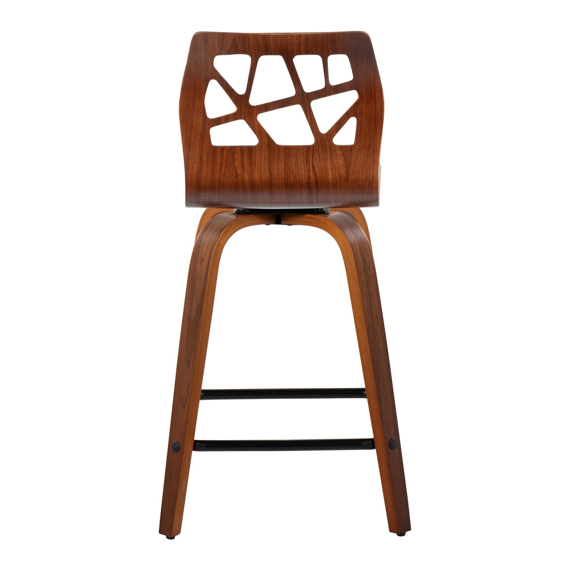 Folia 24" Fixed-Height Barstool - Set of 2 By LumiSource - B24-FOLIAFB-GRTZQ2 LGYLGYLGY2 | Bar Stools | Modishstore - 21