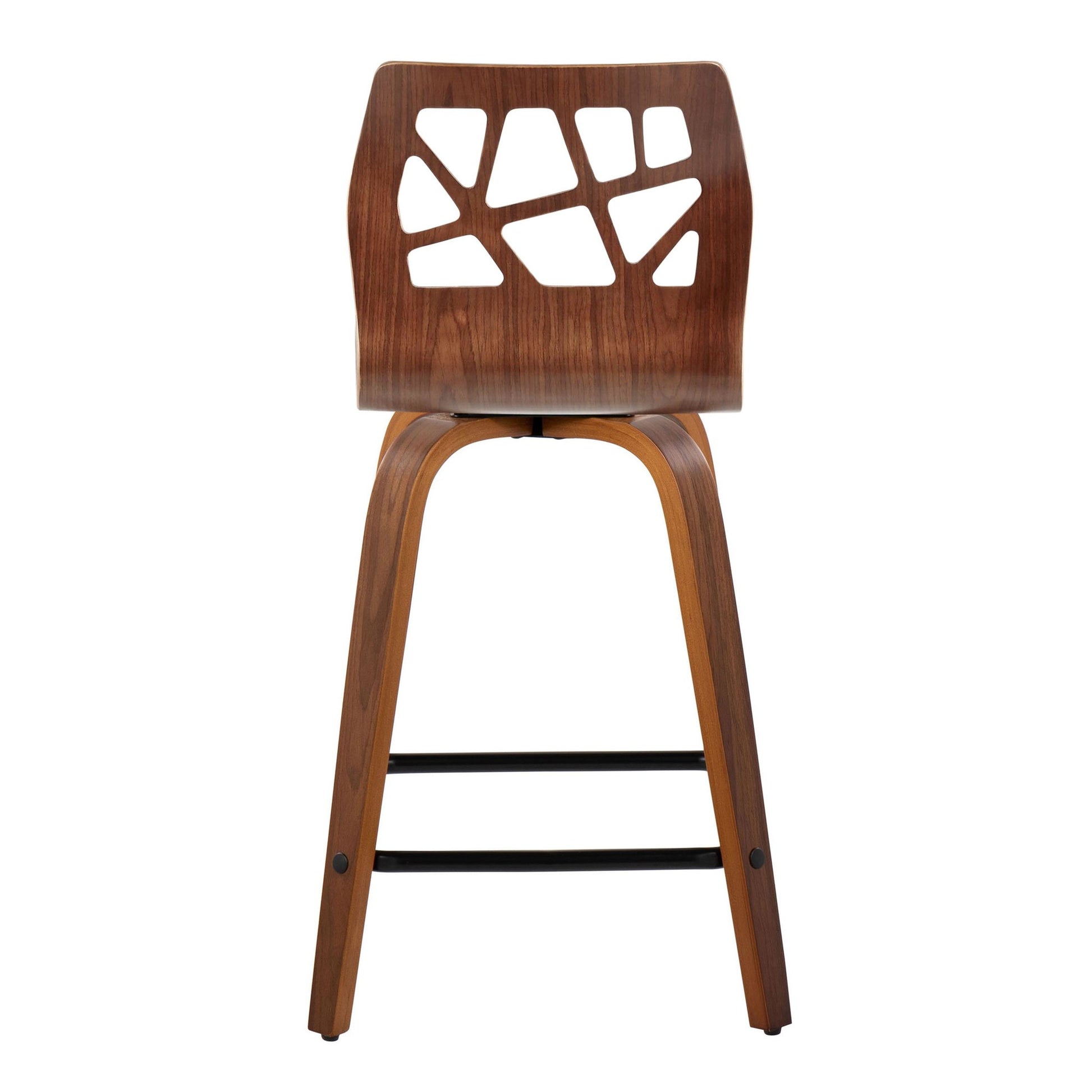 Folia 24" Fixed-Height Barstool - Set of 2 By LumiSource - B24-FOLIAFB-GRTZQ2 LGYLGYLGY2 | Bar Stools | Modishstore - 31