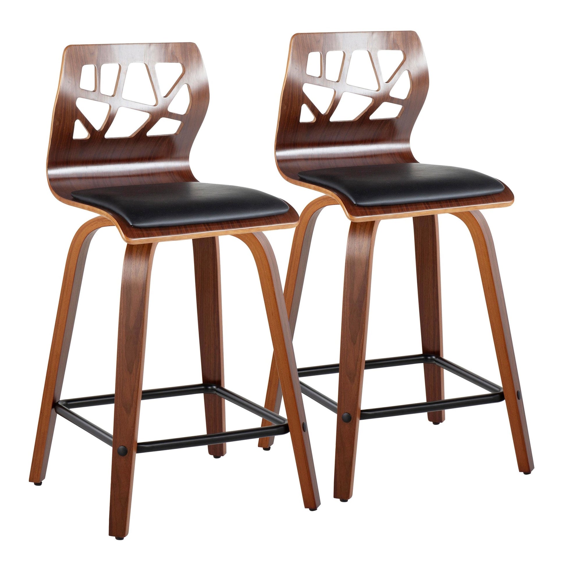 Folia 24" Fixed-Height Counter Stool - Set of 2 By LumiSource - B24-FOLIAPU-GRTZX2 NANACR2 | Counter Stools | Modishstore - 16