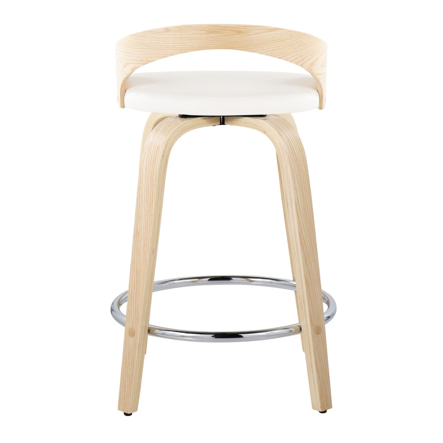 Grotto 24" Fixed-Height Counter Stool - Set of 2 By LumiSource - B24-GROTTOPU-GRTZR2 NANABN2 | Counter Stools | Modishstore - 27