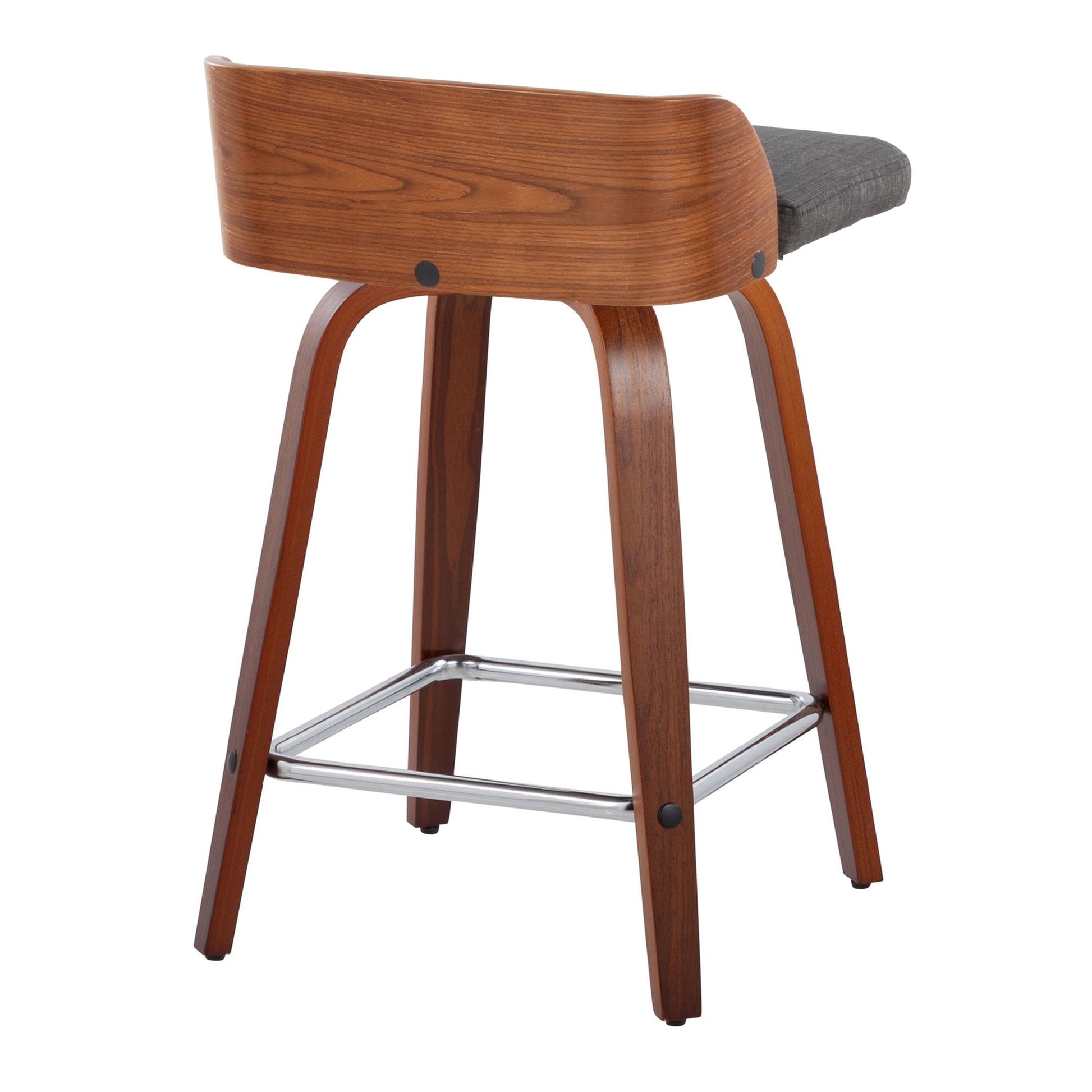 Maya 24" Fixed-Height Counter Stool - Set of 2 By LumiSource - B24-MAYAFB-GRTZS2 WLWLCHAR2 | Counter Stools | Modishstore - 8