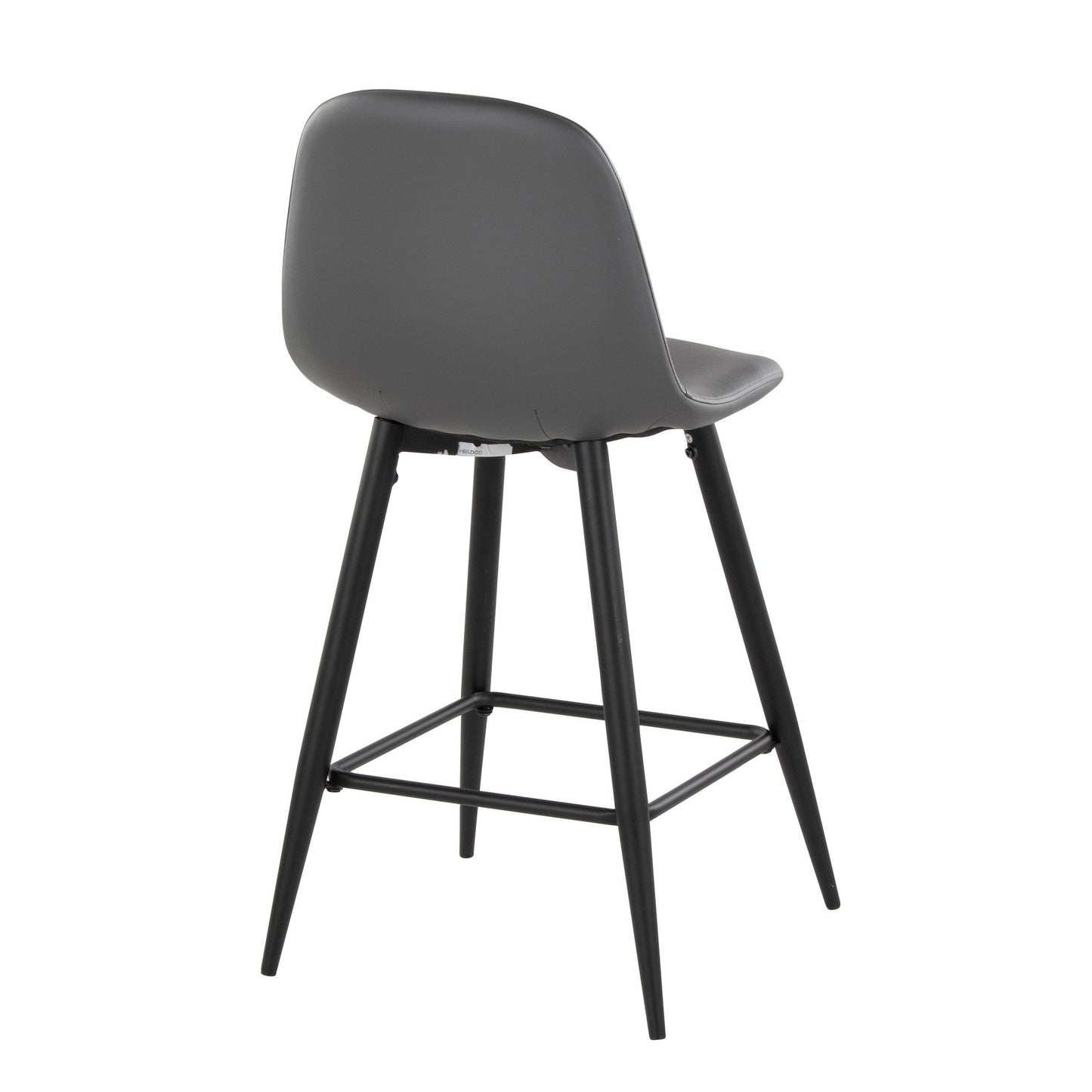 Pebble 24" Fixed-Height Counter Stool - Set of 2 By LumiSource - B24-PEBPU-X1 BKGY2 | Counter Stools | Modishstore - 6