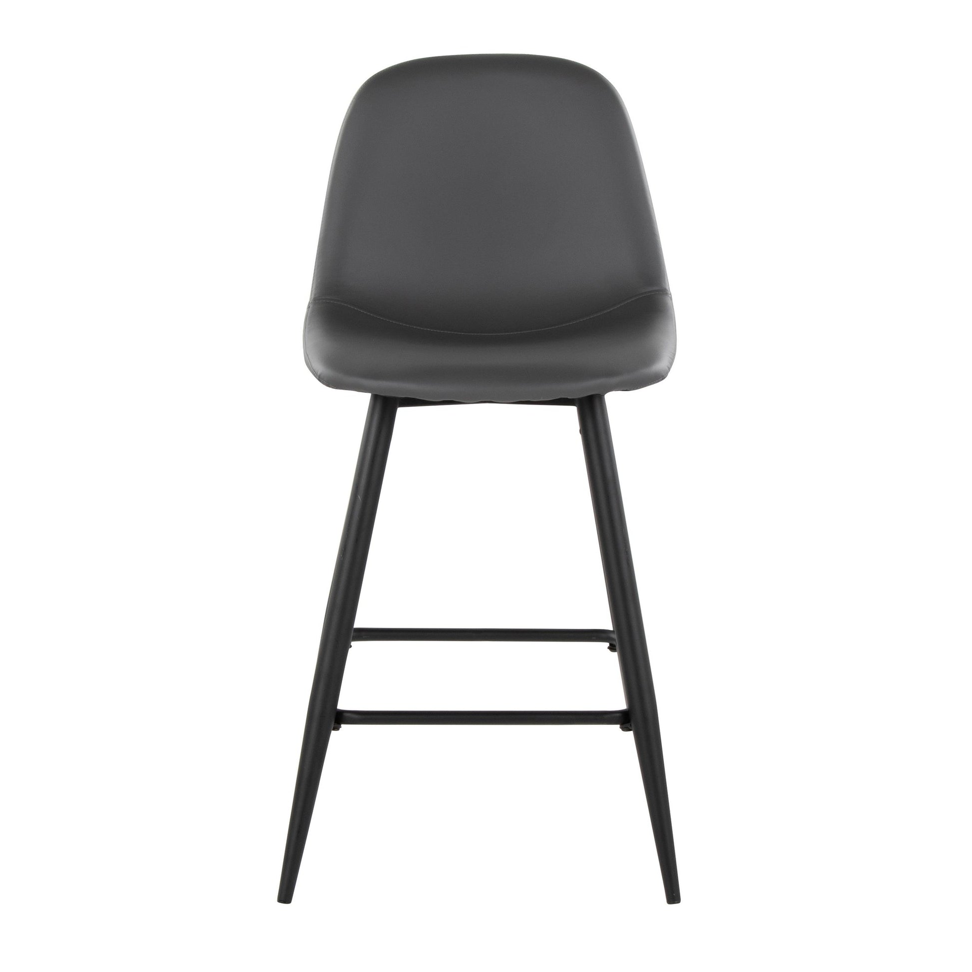 Pebble 24" Fixed-Height Counter Stool - Set of 2 By LumiSource - B24-PEBPU-X1 BKGY2 | Counter Stools | Modishstore - 7